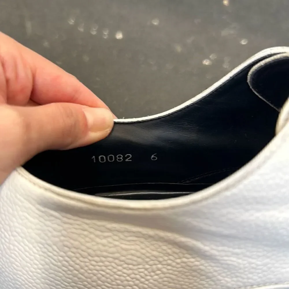 Dolce & Gabbana White Leather Derby Dress Formal Shoes-NWOT